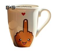 (as the picture, D) Cruel Facts Coffee Mug Unapologetically Bold Middle Finger Ceramic Water Cup Reading Enthusiast Cup Sassy Coffee Mug