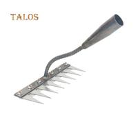 (as the picture, D) Detachable Garden Rake Manganese Steel Weed Puller Manual Weeder Claw Remover For Yard Garden Uprooting Soil Loosening And Grass Raking
