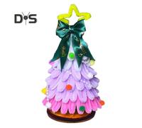 (as the picture, D) DIY Twist Stick Christmas Tree Mini DIY Tree Kit Twisted Xmas Tree Ornaments Table Top Figurine for Home Party Wedding Decor