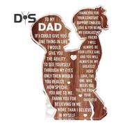 (as the picture, D) Family Love Acrylic Ornament Father Mother Child Silhouettes Ornament Desktop Freestanding Acrylic Block for Home Office Decor Valentine's Day