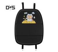 (as the picture, D) Faux Leather Car Seat Protector for Back Seat Waterproof Kick Mats with Storage Pockets Durable Rear Seat Cover for Kids Universal Fit SUVs Trucks