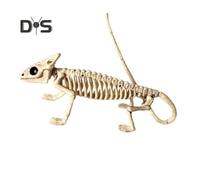 (as the picture, D) Halloween Decoration Mini Skeleton Bone Statues Poseable Rat Dog Spider Cat Owl Skeleton Figurine for Haunted House Party Decor