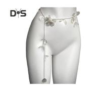 (as the picture, D) Women Waist Chain with Tassel Butterfly Flower Charm Faux Pearl Belt Chain Multi-layered Beaded Belly Jewelry Dance Performance Club Party Body