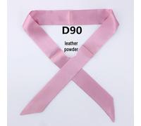 (as the picture, D90) Korean Style Solid Color Silk Satin Narrow Scarf - Versatile Fashion Accessory for Women