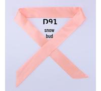 (as the picture, D91) Korean Style Solid Color Silk Satin Narrow Scarf - Versatile Fashion Accessory for Women