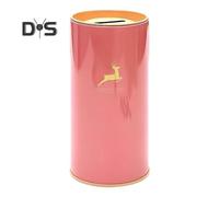 (as the picture, Deer) Metal Piggy Bank Large Capacity Animal Pattern Design Kids Cylindrical Saving Bank Financial Management Tool