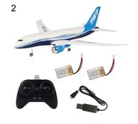 (as the picture, Dual Battery) Play with You Remote Control Aircraft Drone 787 Fixed Wing Plane Kit Toy