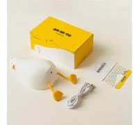 (as the picture, Duck Silicone Lamp) LED Children Night Light Rechargeable Silicone Squishy Duck Lamp Child Holiday Gift Sleeping Creative Bedroom Desktop Decor Lamp