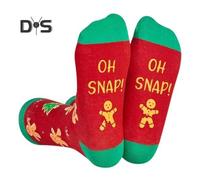 (as the picture, E) 1 Pair Winter Socks Cartoon Snowman And Letter Print Warmth Retention Christmas High-tube Socks Leg Warmer Fall Winter Floor Socks Holiday Gift