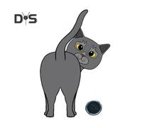 (as the picture, E) Funny Cat Hook Coat Hanger Strong Load-bearing Easy Installation Kitty Butt Coat Hook Towel Rack Creative Storage Rack