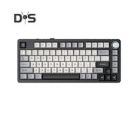 (as the picture, E) Mechanical Keyboard Bluetooth-Compatible/2.4G/Type-c Wired Three-mode Connections Full-key Hot-swap 81 Keys Keyboard