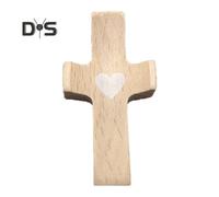 (as the picture, E) Wooden Cross-Shaped Ornament Comfort Support in Difficult Times Handcrafted Walnut Pocket Charm Figure