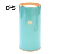 (as the picture, Elephant) Metal Piggy Bank Large Capacity Animal Pattern Design Kids Cylindrical Saving Bank Financial Management Tool