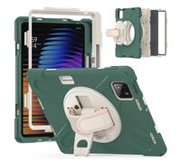 (as the picture, Emerald Green) For Xiaomi Pad 7 Case Tpu+pc+silicone Kickstand Anti Drop Tablet Cover
