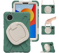 (as the picture, Emerald Green) For Xiaomi Redmi Pad Se 4g 8.7 Inch Case Kickstand Rugged Tablet Cover With Shoulder Strap