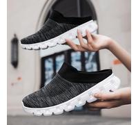 (as the picture, EU: 41) Women's Sandals Backless Walking Sneakers Summer Slip-on Mule Shoes Closed Toe Slippers for Men Plus Size 35-48