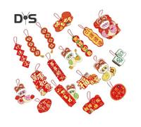 (as the picture, F) 18 Pcs 2025 New Year Hanging Pendants The Year of Snake Auspicious Snake Pendant Best Fortune Tassel Tree Window Car Decoration Pendant