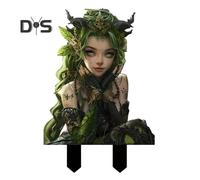 (as the picture, F) Acrylic Garden Stake Flower Pot Decoration Stake Fairy Garden Accessories Planter Insert for Indoor Outdoor Potted Plants