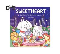 (as the picture, F) Coloring Book for Kids And Adults Cartoon Animal Characters Coloring Book with Simple And Big Design for Stress Relief Relaxation