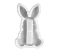 (as the picture, F) Easter Bunny Silicone Mold for DIY Candle Making Resin Casting Easily Release Polymer Clay Mold Flexible Rabbit Candle Mold