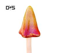 (as the picture, F) Planter Insert Ceramic Mushroom Colorful Glazed Mushroom Decoration Hand-Painted Toadstools Sculptures for Outdoor Fairy Garden Decor