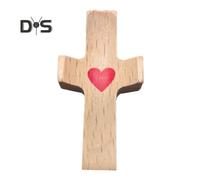 (as the picture, F) Wooden Cross-Shaped Ornament Comfort Support in Difficult Times Handcrafted Walnut Pocket Charm Figure