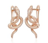 (as the picture) Fashion Golden Snake Drop Earrings For Women Punk Rock Personality Animal Jewelry Party Earrings Accessories