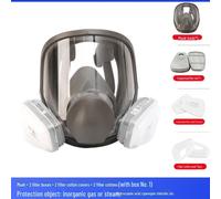 (as the picture, filter cartridge No. 1) Full Face Gas Mask 6800 With Wide Field Of View For Welding, Fire Safety, Pesticides, Decoration, Anti-peak, Dust, And Poison Protection.