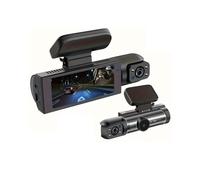 (as the picture, Front &Inside+ 32GB Card) 1080P Full HD Dual Dash Cam - Wide Angle Front and Inside Recording, 3.16" LCD Display, 170 View, Night Vision, 24H Parking Monitor, G-Sensor