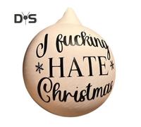 (as the picture, G) 1 Pc/8 Pcs Prank Christmas Ball Rude Humor Prank Baubles Shatterproof Christmas Hanging Ornaments Gift for Christmas Party Secret Santa