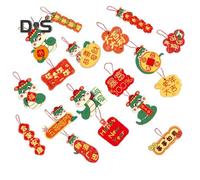 (as the picture, G) 18 Pcs 2025 New Year Hanging Pendants The Year of Snake Auspicious Snake Pendant Best Fortune Tassel Tree Window Car Decoration Pendant