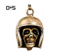 (as the picture, G) Brass Skull Motorcycle Guardian Hanging Pendant Rustproof High Durability Good Luck Bells Motorbike Accessories