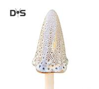 (as the picture, G) Planter Insert Ceramic Mushroom Colorful Glazed Mushroom Decoration Hand-Painted Toadstools Sculptures for Outdoor Fairy Garden Decor