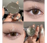 (as the picture, G01#) Monochrome Highlight Blush Eyeshadow Palette Long-Lasting Pearly Glitter Shimmer Highlighting Highly Pigmented Eyeshadow for All Face Makeup Looks