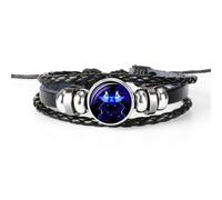 (as the picture, Gemini) Handmade Zodiac Bracelet - Woven, Punk Style