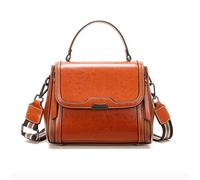 (as the picture) Genuine Leather Women's Bag Women's Crossbody Bag Women's Commuter Bag Hand Bill Shoulder Bag
