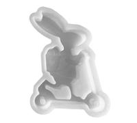 (as the picture, H) Easter Bunny Silicone Mold for DIY Candle Making Resin Casting Easily Release Polymer Clay Mold Flexible Rabbit Candle Mold