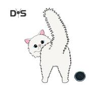 (as the picture, H) Funny Cat Hook Coat Hanger Strong Load-bearing Easy Installation Kitty Butt Coat Hook Towel Rack Creative Storage Rack