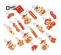 (as the picture, I) 18 Pcs 2025 New Year Hanging Pendants The Year of Snake Auspicious Snake Pendant Best Fortune Tassel Tree Window Car Decoration Pendant