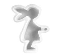 (as the picture, J) Easter Bunny Silicone Mold for DIY Candle Making Resin Casting Easily Release Polymer Clay Mold Flexible Rabbit Candle Mold