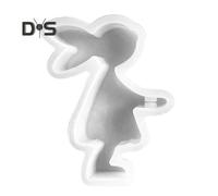 (as the picture, J) Easter Bunny Silicone Mold for DIY Candle Making Resin Casting Easily Release Polymer Clay Mold Flexible Rabbit Candle Mold