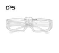(as the picture, J) Kids Glow-in-the-Dark Glasses 3 Light Modes Light-Up Frames Battery-powered Heart Shape Cosplay Birthday Party Photo Prop LED Glasses