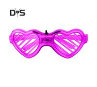 (as the picture, K) Kids Glow-in-the-Dark Glasses 3 Light Modes Light-Up Frames Battery-powered Heart Shape Cosplay Birthday Party Photo Prop LED Glasses