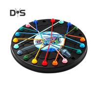 (as the picture, L) 1 Set Kids Rope Untangling Game Twisted Rope Knot Board Game Logic Thinking Interactive Educational Colorful Elastic Rope Unhitching Toy