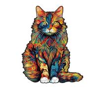(as the picture, L B) Wooden Puzzle 3D Animal Shape Wooden Jigsaw Puzzles Precision Cut Parts Unique Shape Bright Color Parent-Child Interaction Puzzles Adult Puzzle Toy