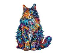 (as the picture, L G) Wooden Puzzle 3D Animal Shape Wooden Jigsaw Puzzles Precision Cut Parts Unique Shape Bright Color Parent-Child Interaction Puzzles Adult Puzzle Toy