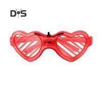 (as the picture, L) Kids Glow-in-the-Dark Glasses 3 Light Modes Light-Up Frames Battery-powered Heart Shape Cosplay Birthday Party Photo Prop LED Glasses
