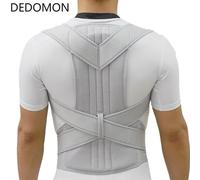 (as the picture, L) Posture Corrector Silver Scoliosis Back Support Spinal Corset Shoulder Treatment Support Bad Posture