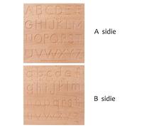 (as the picture, Large-29x29x1.2cm) Wooden Letters Practicing Board,Double-Sided Alphabet Tracing Tool Learning to Write ABC Educational Toy Game Fine Motor Montessori Gift for 4 5 Years