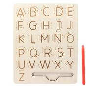 (as the picture, Letter) Wooden Letters Practicing Board Double-Sided Handwriting Alphabet Tracing Board Educational Toddlers Preschool ABC Number Learning Pen Control Toy